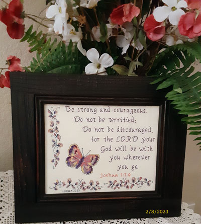 God Will Be With You stitched by Jenny Hoden